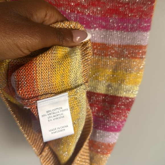 NEW SUNSET CROP SWEATER TOP SMALL - Picture 7 of 9